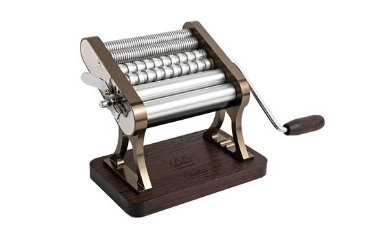Marcato OT21-150-CHS Macchina per la pasta, Alluminio e Legno, Champagne