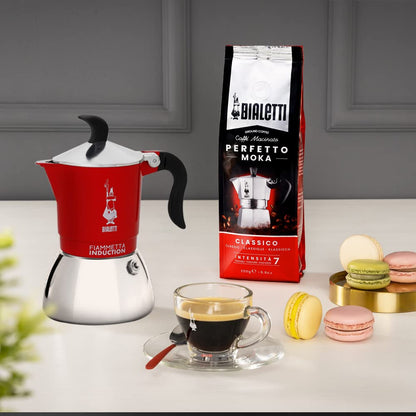 Bialetti Fiammetta Induction Caffettiera, Aluminium, Steel, Rosso, 2 Tazze