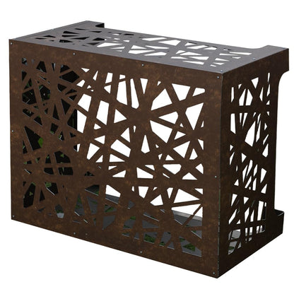 DIVINA HOME Copricondizionatore Copertura per climatizzatore Artist Bronzo Marrone Corten in Alluminio L86 x P44 x H68 cm
