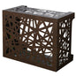 DIVINA HOME Copricondizionatore Copertura per climatizzatore Artist Bronzo Marrone Corten in Alluminio L86 x P44 x H68 cm