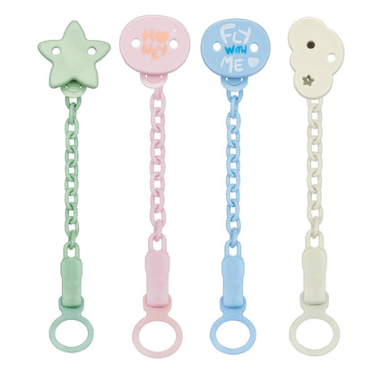 Chicco All You Can Clip, Catenella Portaciuccio, Morbide Clip Portaciuccio per Bambina, Morbida Catenella, Neonato, Rosa