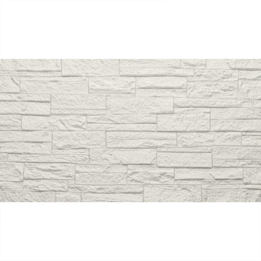 DIVINA HOME, Naturale, Pannello Decorativo 3D Effetto Pietra, PU, Quarzite Bianco, 18 kg, 120 x 60 x 2,5 cm, 8,6 m², Set 12 Pezzi