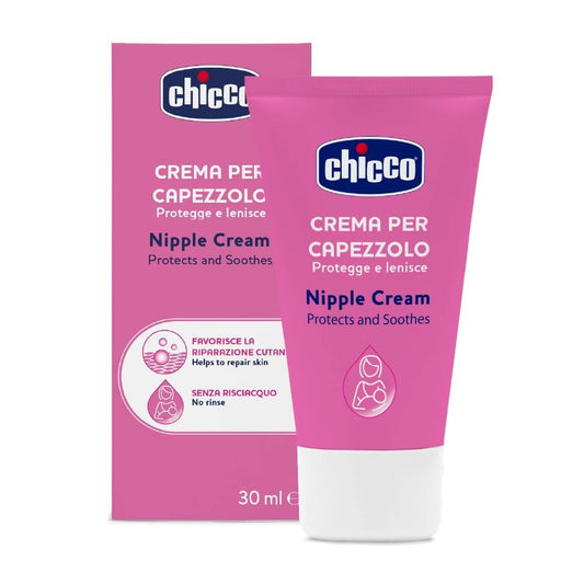 Chicco Crema per Capezzoli, Prepara il Capezzolo all'Allattamento, Nutriente, Senza Profumo e Sicura per i Bambini, non Macchia i Tessuti