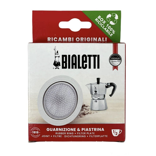 Bialetti GUARNIZIONE E FILTRO RICAMBIO PER CAFFETTIERA MOKINA 1/2 TAZZA