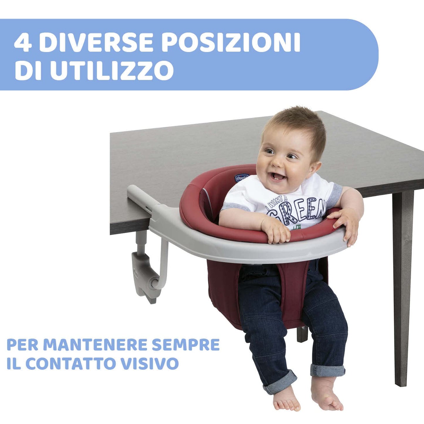 Chicco 360 Table Seat, for Baby Food with Rotation System, Washable, Transportable, 6 Months+