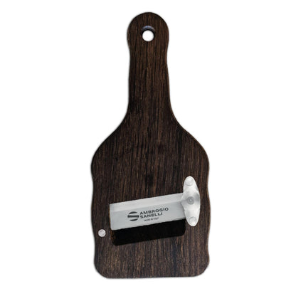 Sanelli Ambrogio, Affettatartufi in Legno di Rovere Fumigato, con Lama Liscia Regolabile in Acciaio Inox, Resistente, per Tagli Precisi, Accessori Cucina Professionali Made in Italy