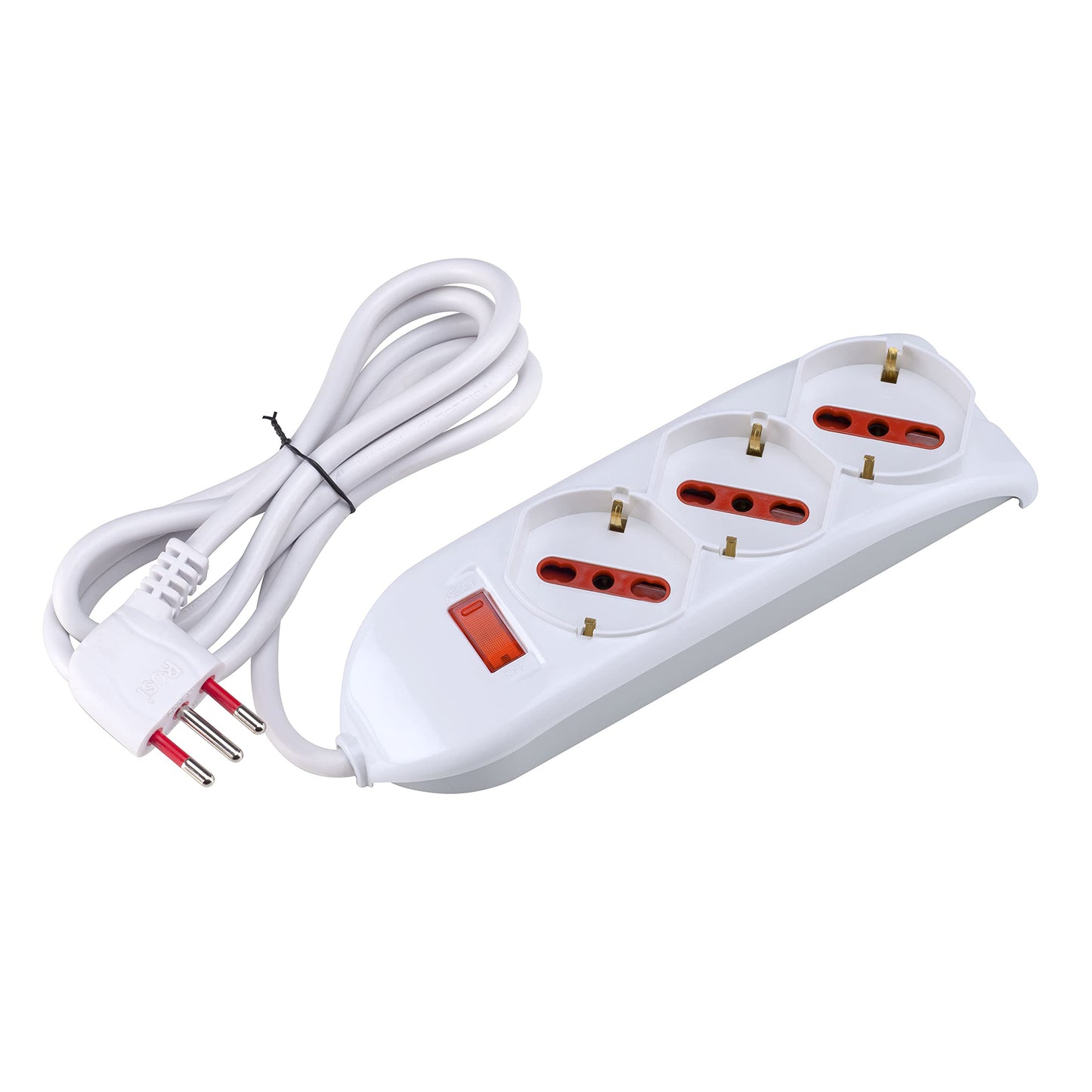 ROSI Multipresa serie Emilia spina 10A, Bianco, 3 prese schuko biv. 10/16A