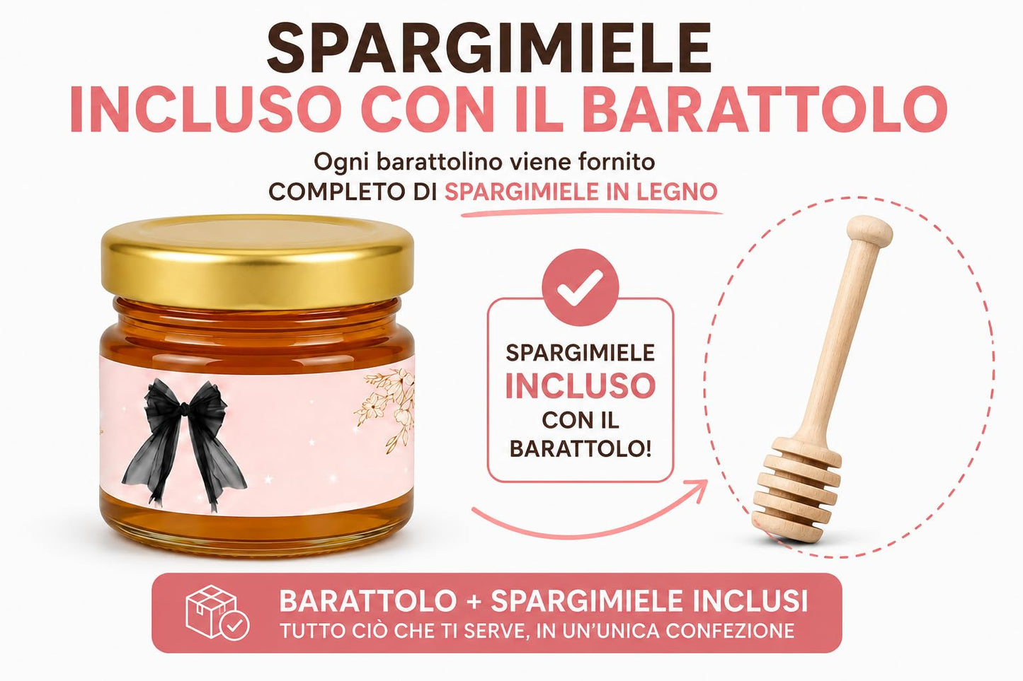 10 Mini Vasetto di Miele Personalizzato Segnaposto con Spargimiele non apllicato, Bomboniera Elegante in Vetro 28 g, Segnaposto Personalizzato, Miele per Eventi, Etichetta Personalizzata, Bomboniera