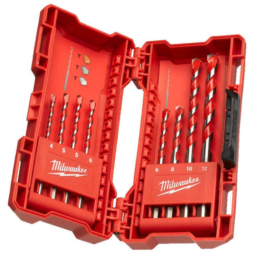 Milwaukee Valigetta in plastica super trapano 7 pezzi, Rosso