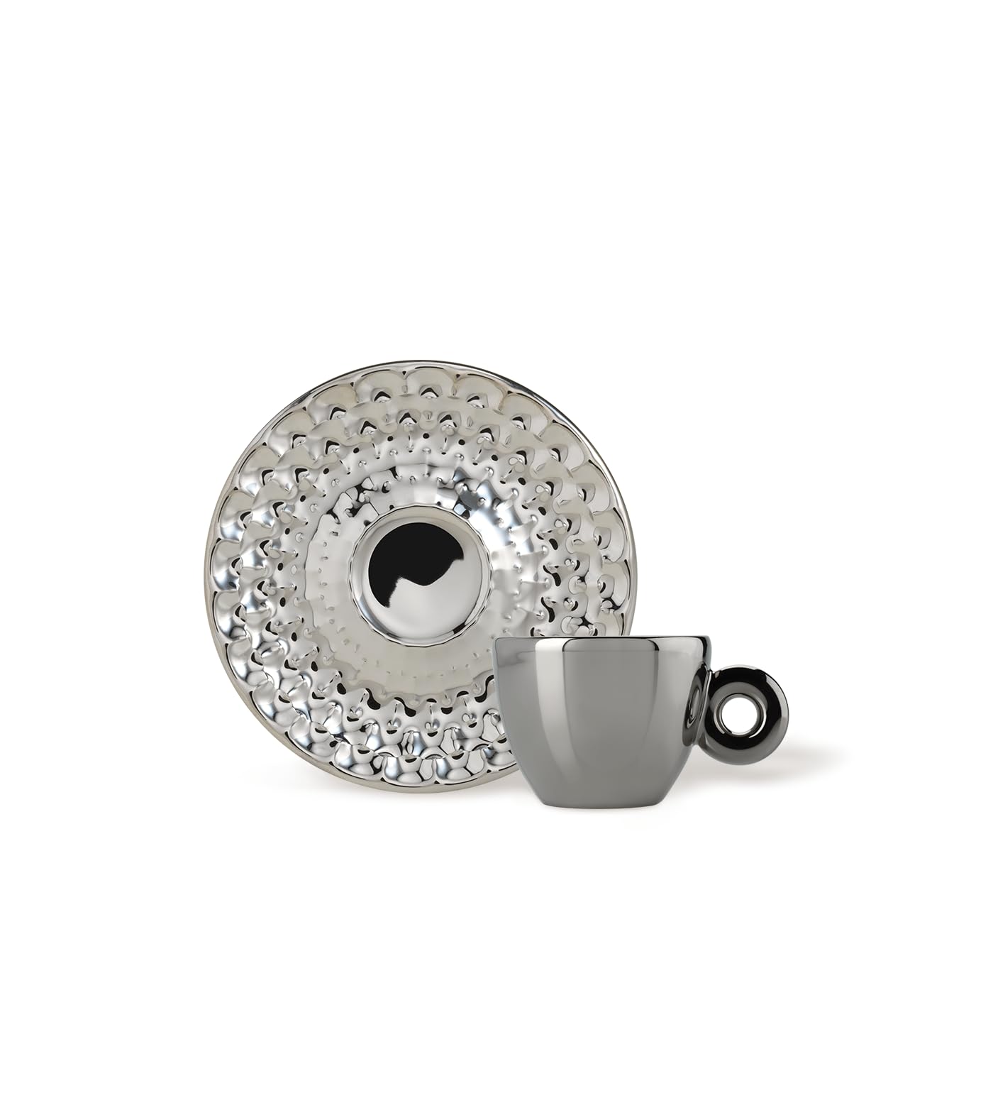 illy Collection 25566 Set di 4 Tazze da Espresso Art Collection John Armlender, Tazzine + Piattini Numerati e Firmati