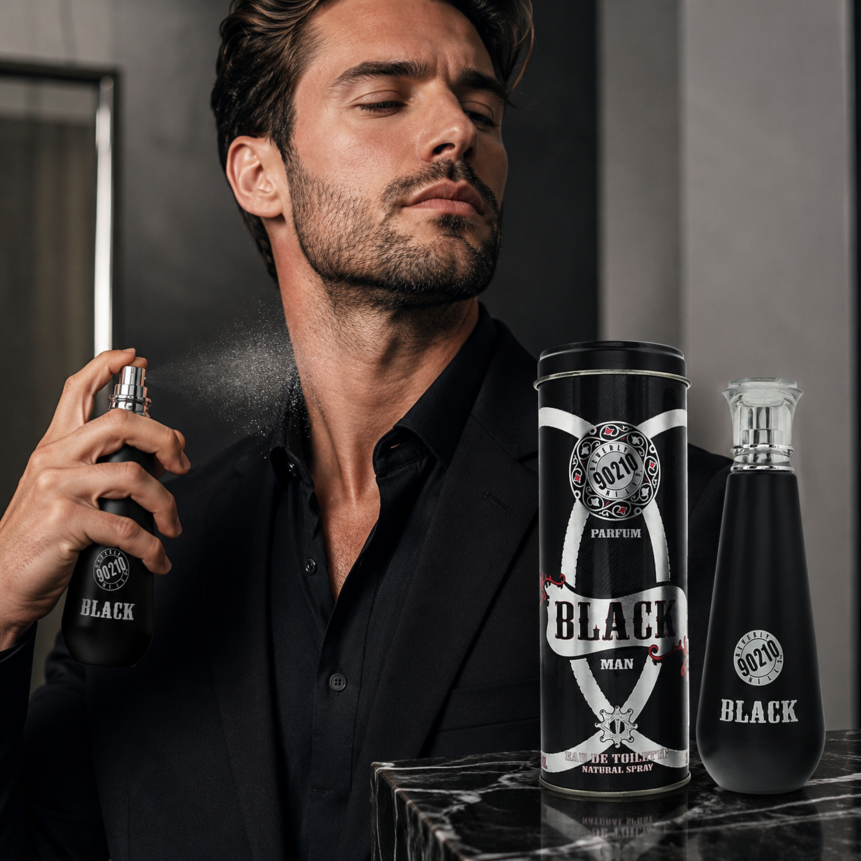 Profumo Uomo Beverly Hills 90210 Black Eau de Toilette 100ml Spray