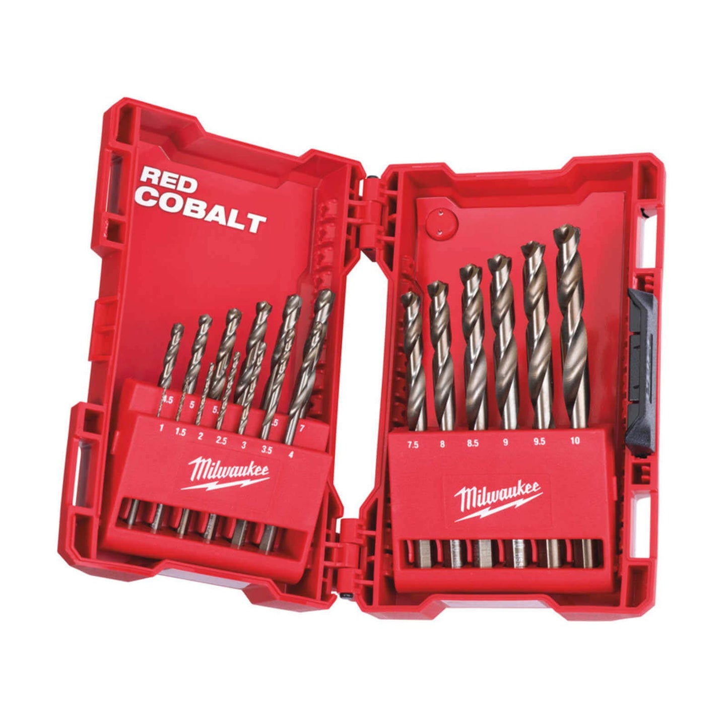 Punte da Trapano 19 Pezzi  RED HELIX HSS-G Co, 1/1.5/2 / 2.5/3 / 3.5/4 / 4.5/5 / 5.5/6 / 6.5/7 / 7.5/8 / 8.5/9 / 9.5 / 10mm
