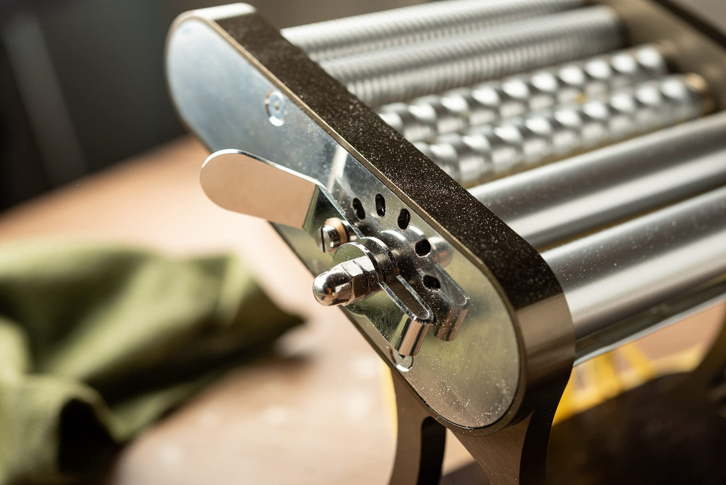 Marcato OT21-150-CHS Macchina per la pasta, Alluminio e Legno, Champagne