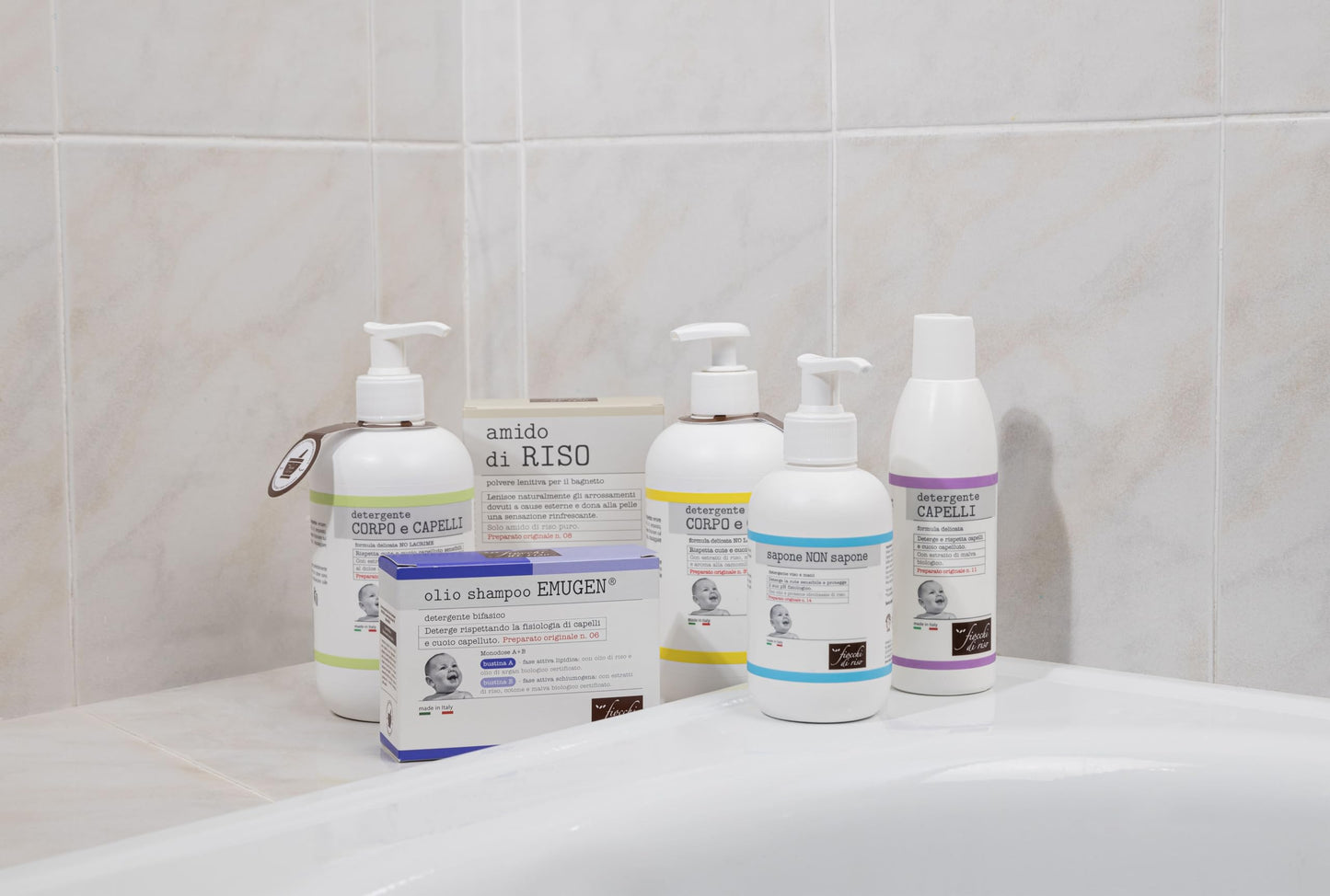 Fiocchi di Riso - Olio Shampoo EMUGEN - 45ml - CROSTA LATTEA - Ideale per detergere in presenza di crosta lattea rispettando la fisiologia del cuoio capelluto. Pack riciclato