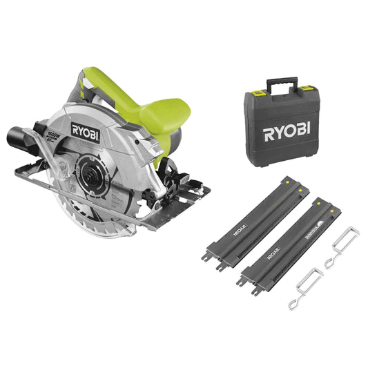 Ryobi RCS1600-KSR Sega Circolare Elettrica 1600W con Guida di Taglio