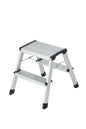 GIERRE Sgabello in alluminio STYLO – doppia salita con 1 gradino + piano, antiscivolo, portata 150 kg, salvaspazio
