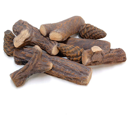 Set 9 pz legnetti in Ceramica Legna per Camino a bioetanolo Accessori per biocamino