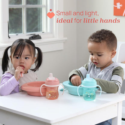 Chicco Posatine Inox, Posate Bambini, Set Pappa, Forchetta e Cucchiaio per Bambini, in Acciaio Inossidabile, Facili da Impugnare, Set Svezzamento Prima Pappa, 2 Pezzi, 18M+, Grigio