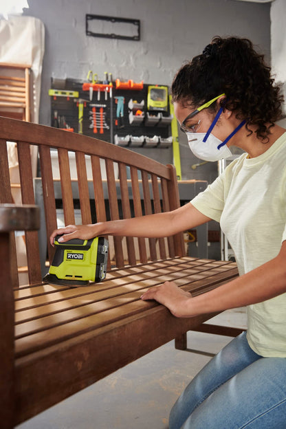 Ryobi RPS18-0 18V Delta Handheld Sander, Battery Not Included, for Light and Finishing Applications, Suitable for Narrow Spaces, Orbit Diameter 1.8mm