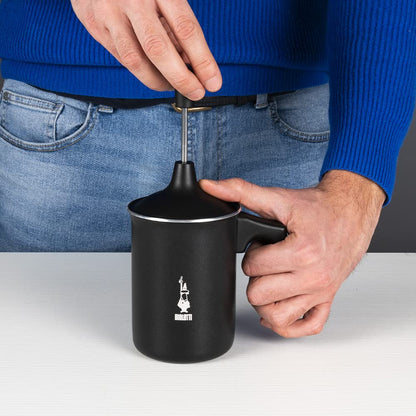 Bialetti Tutto Crema Alluminio Antiaderente, 3 tazze, 160 Ml, Non Adatto Ai Piani Induzione, Nero, 24.99 X 19.99 X 14.99 Cm