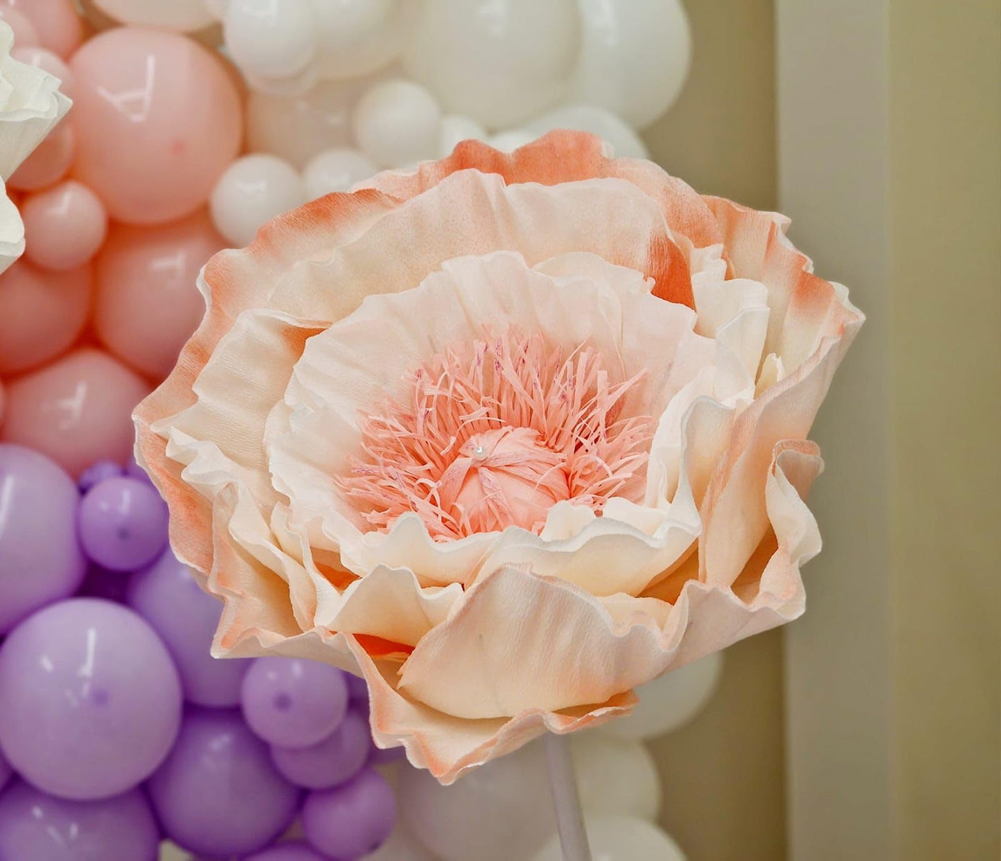 Anemone Gigante in Carta Crespa Ø58cm | Fiori Giganti per Allestimenti Feste Giants Flowers Wedding