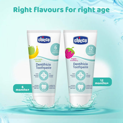 Chicco - Dentifricio per Bambini Gusto Mela e Banana, 50 ml