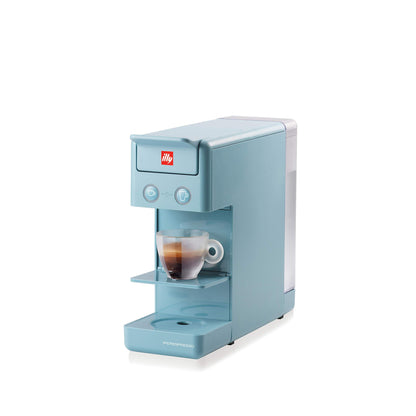 illy Caffè, Macchina da Caffè a Capsule Iperespresso Y3.3, 0.8 Litri, Azzurro Amalfi