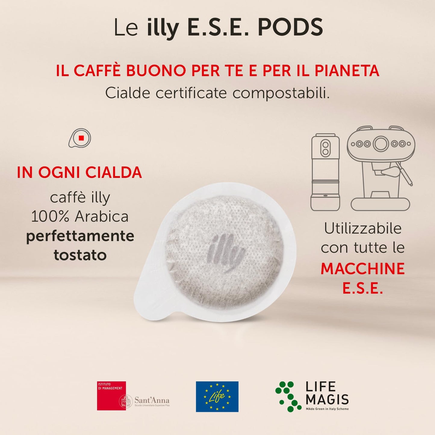 Caffè in Cialde E.S.E. Monodose tostato FORTE - 12 confezioni da 18 cialde, Totale 216 Cialde