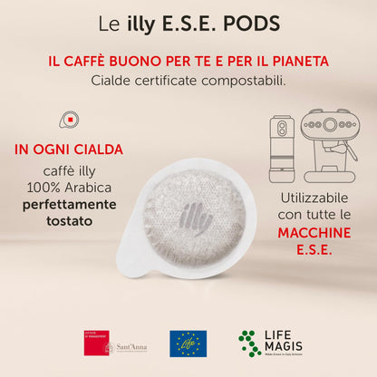 Caffè in Cialde E.S.E. Monodose tostato FORTE - 12 confezioni da 18 cialde, Totale 216 Cialde