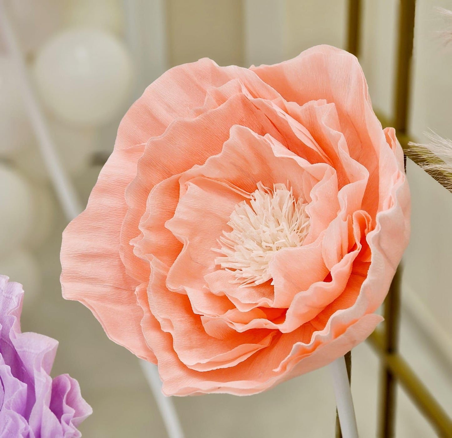 Anemone Gigante in Carta Crespa Ø58cm | Fiori Giganti per Allestimenti Feste Giants Flowers Wedding