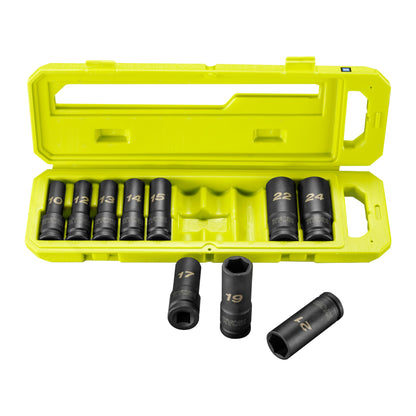 RYOBI - 10 bussole esagonali da 1/2" (17, 19, 21 mm) - RHDIS10PC