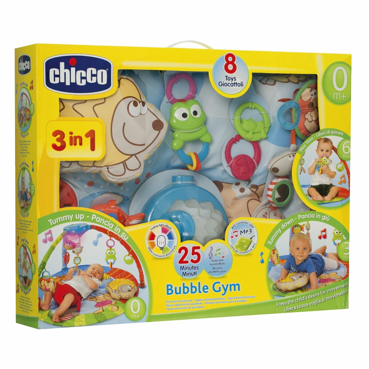 Chicco Gioco Bubble Gym, Palestra Elettronica Interattiva, con Sonagli e Tappetino