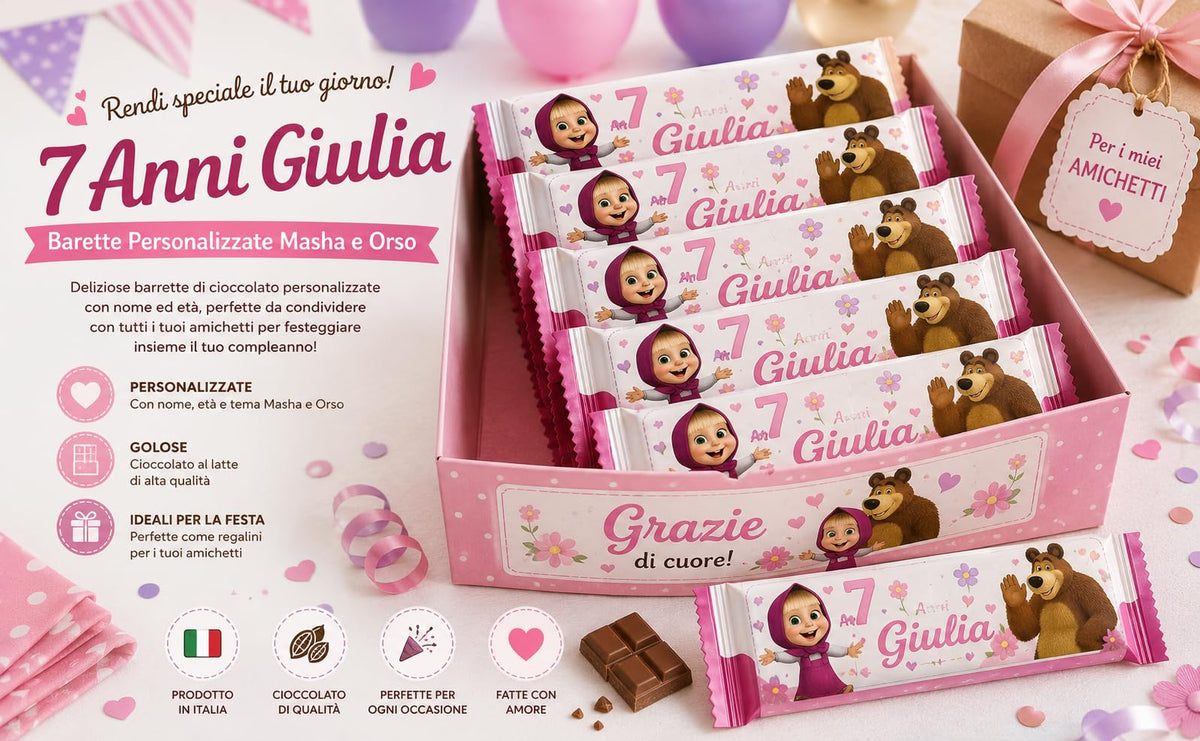 Barretta Cereali Personalizzate Segnaposto, Etichetta su Misura, Battesimi e Lauree, Alta Risoluzione, Artigianale, Compleanni ed Eventi