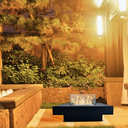 Divina Fire Camino a bioetanolo da Terra per Interno Esterno Panarea Nero 70x70x35