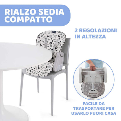 Chicco Polly Progres5 Seggiolone Pappa Regolabile per Bambini 0 Mesi, 3 Anni (15 kg), Trasformabile in Rialzo Sedia Bambini, Reclinabile a Sdraietta, con 4 Ruote e Chiusura Compatta, Anthracite