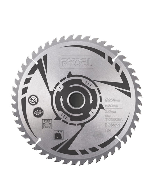 Ryobi SB254T48A1 - Lama circolare per sega, 48 denti TCT, 254 mm