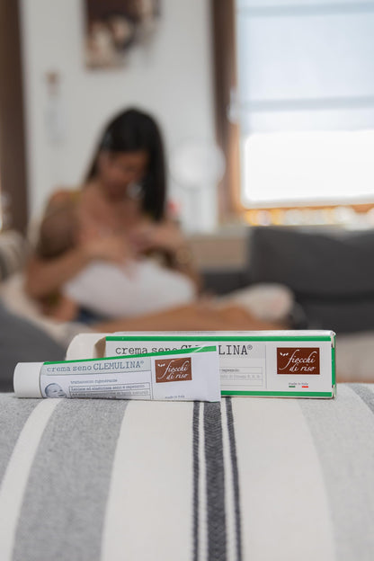 Fiocchi di Riso - Crema seno CLEMULINA - 15ml - ALLATTAMENTO - Lenisce ed elasticizza seno e capezzolo, previene irritazioni e screpolature.