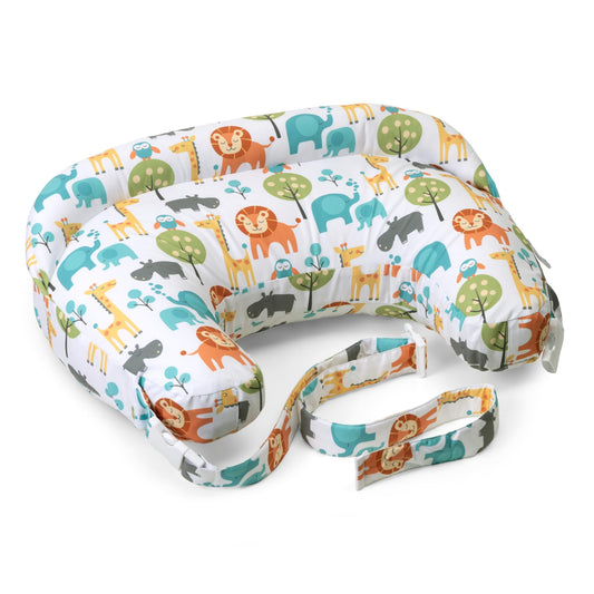 Boppy Cuscino Allattamento Deluxe, Supporto per Allattamento al Seno e con Biberon, Forma Ergonomica con Supporto per Mamma e Bambino, Imbottitura Piena, Sfoderabile e Lavabile in Lavatrice, 0M+