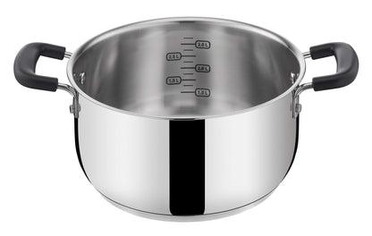 Lagostina Pratica Set di Pentole Induzione, in Acciaio Inox 18/10, 13 Pezzi, Batteria con 4 Casseruole, Pentola, Padella Antiaderente, Mestolo, Schiumarola, Prendispaghetti, 4 Coperchi
