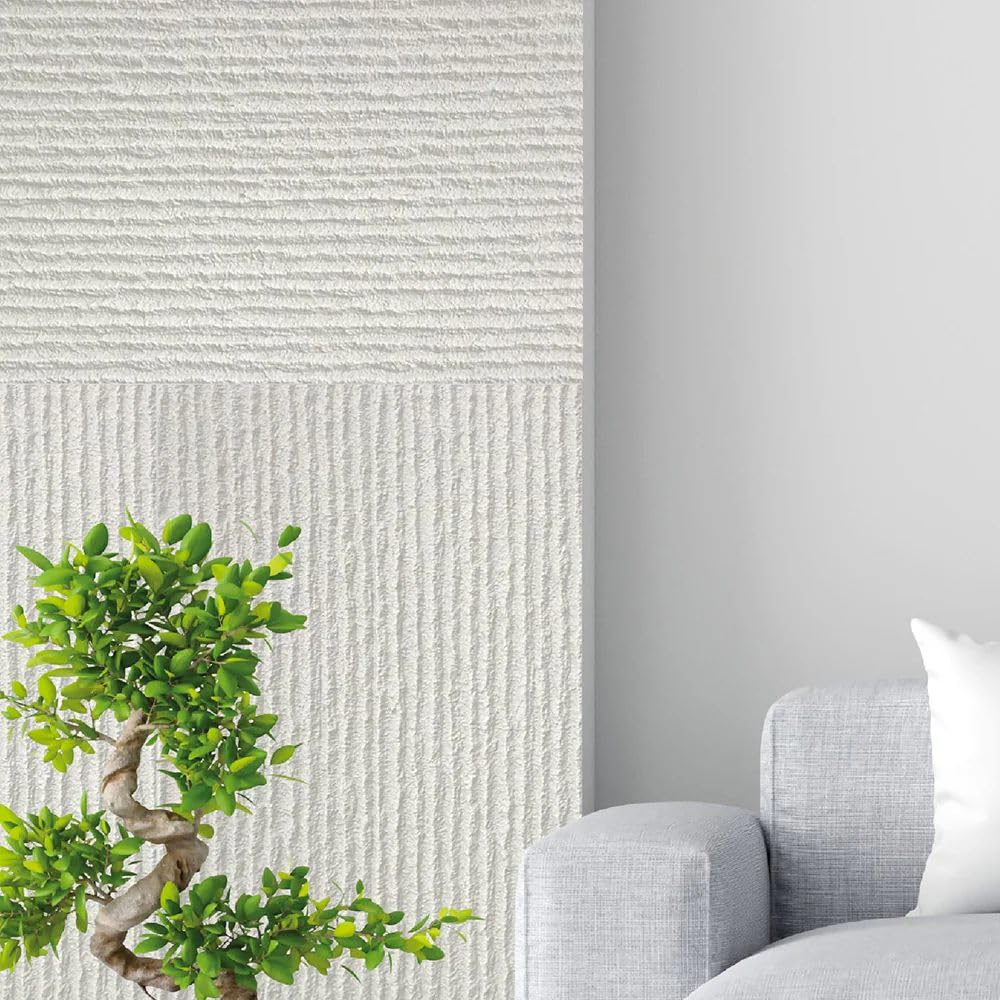 DIVINA HOME, Pannello Decorativo 3D Effetto Pietra Graffiata, Bianco Alabastro, Set 12 Pezzi, PU, 120 x 60 x 2,5 cm, Copertura 8,6 m², Rivestimento Murale