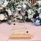 Lampada Led Albero di Natale Personalizzato 25cm | Alberello in Plexiglass Trasparente Personalizzabile con Nomi della Famiglia o Testo inciso al Laser