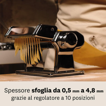 Marcato Multipast Macchina per Pasta Manuale Acciaio Cromato con Accessori : Ravioli, Spaghetti e Reginette