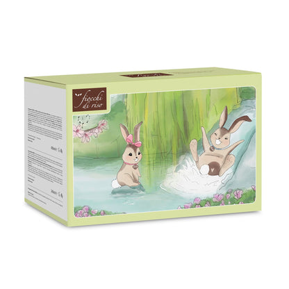 Fiocchi di Riso - COFANETTO BAGNETTO COI FIOCCHI - Kit per un bagnetto coi fiocchi - Detergente Corpo e Capelli Talco, Crema Fluida Corpo, Accappatoio - IDEA REGALO