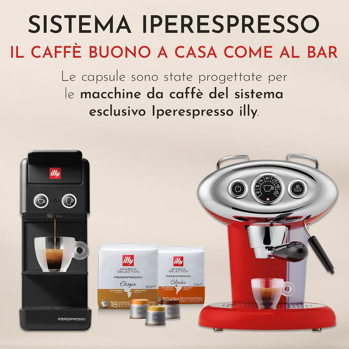illy, Caffè in Capsule Iperespresso Arabica Selection Etiopia, 100% Arabica con Note di Gelsomino, Fiori d'Arancio e Camomilla, Gusto Delicato, 6 Confezioni da 18 (108 Capsule Totali)