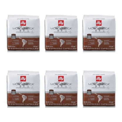 ILLY 6 Pacchi Da 18 capsule Monoarabica Mono Origine: Brasile Marrone