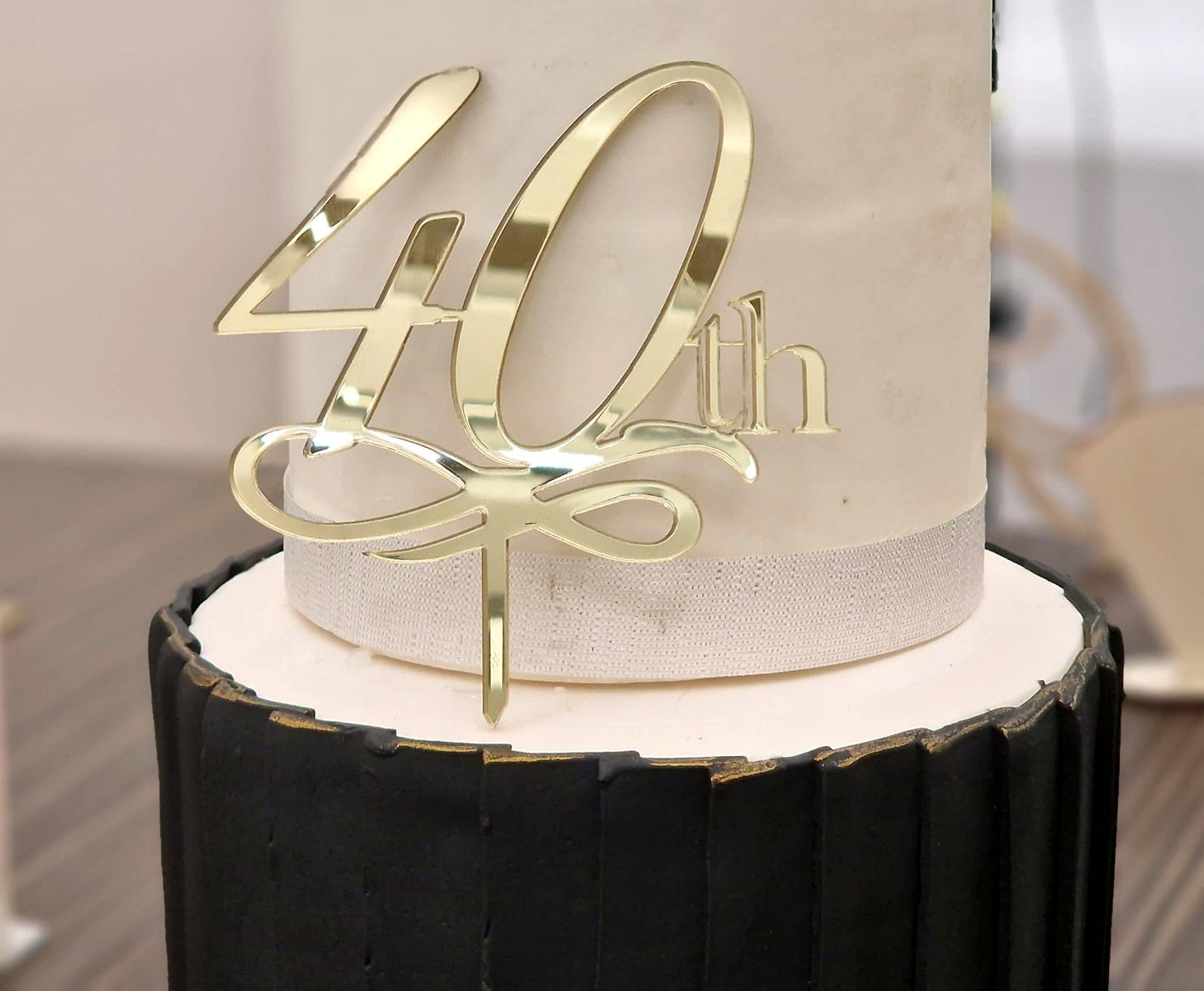 Cake Topper Numero Anni Personalizzato in Plexiglass Specchiato, 15x14 cm, 3mm di Spessore | Personalizza le Cifre degli anni 18, 25, 30, 45, 50, 75, 100 Compleanno