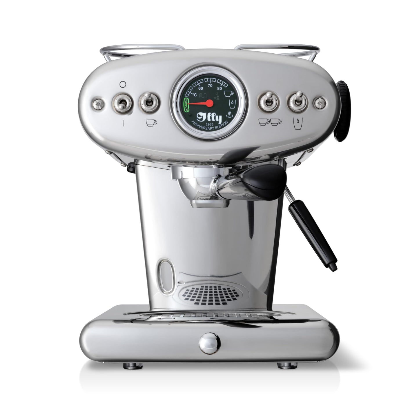 60456 ILLY X1 Anniversary ESE & Ground Inox |Macchina per Caffè Macinato e Cialde E.S.E [Acciaio Inox]