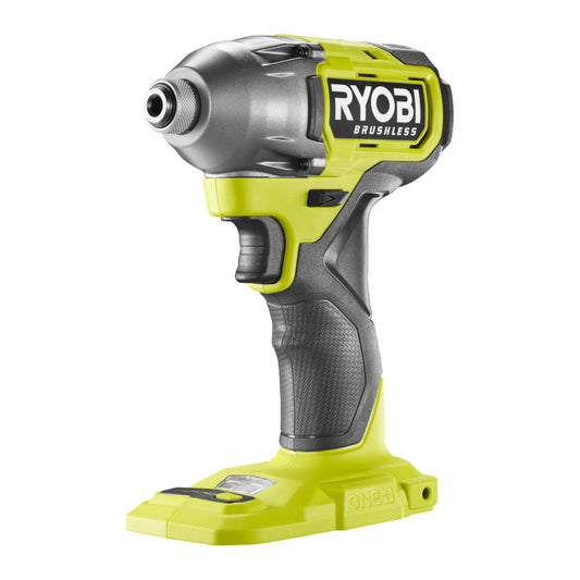 RYOBI RID18BL-0 Avvitatore ad Impulsi Brushless 1/4" a Batteria 18V ONE+, Batteria non Inclusa, 4 Velocità, 4.000 Colpi al Minuto, Coppia 300 Nm