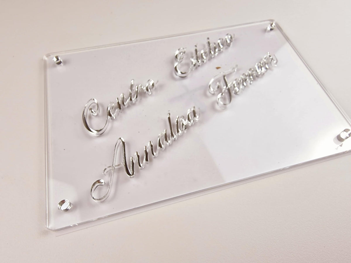 Targa in Plexiglass Personalizzata | Insegna con Caratteri in Rilievo 3mm | Targhetta Pubblicitaria, Dottori, Studi Professionali, Ristoranti, Attività commerciali (30x20cm, Personalizza)