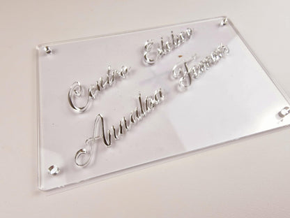 Targa in Plexiglass Personalizzata | Insegna con Caratteri in Rilievo 3mm | Targhetta Pubblicitaria, Dottori, Studi Professionali, Ristoranti, Attività commerciali (30x20cm, Personalizza)